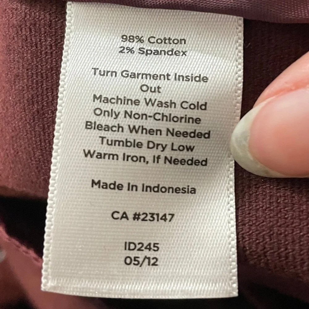Talbots Burgundy Ankle Pants - Picture 6 of 6
